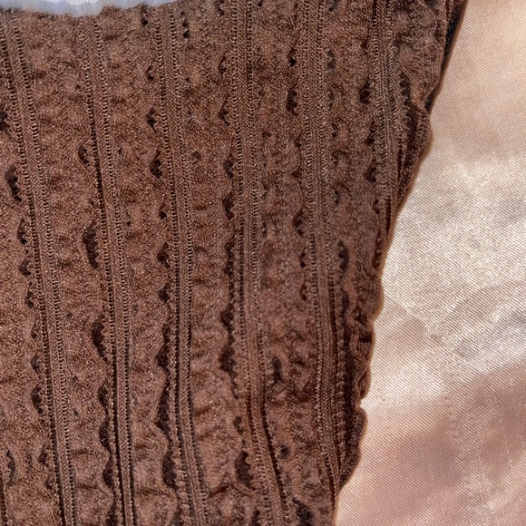 SHEIN Chocolate Brown Textured Bikini Set - Picture 4 of 5